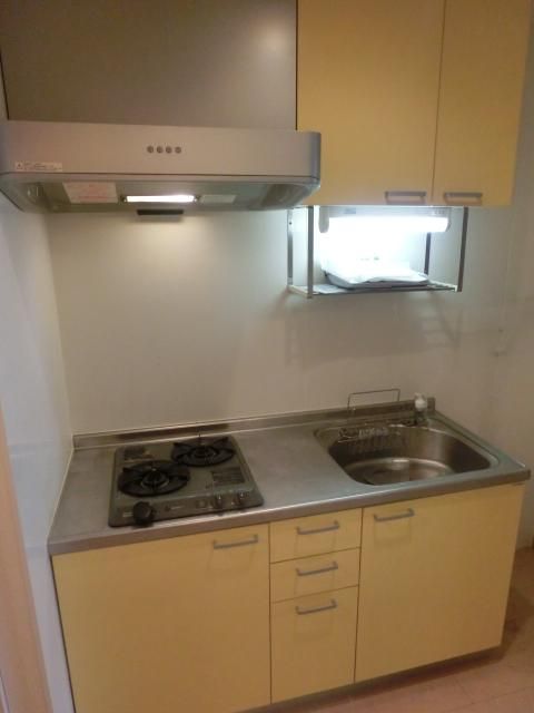 キッチン　2口コンロのシステムキッチン