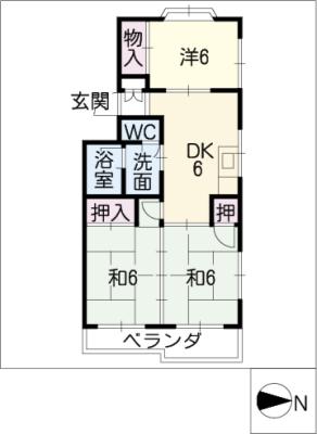 シティマンション千年の間取り写真