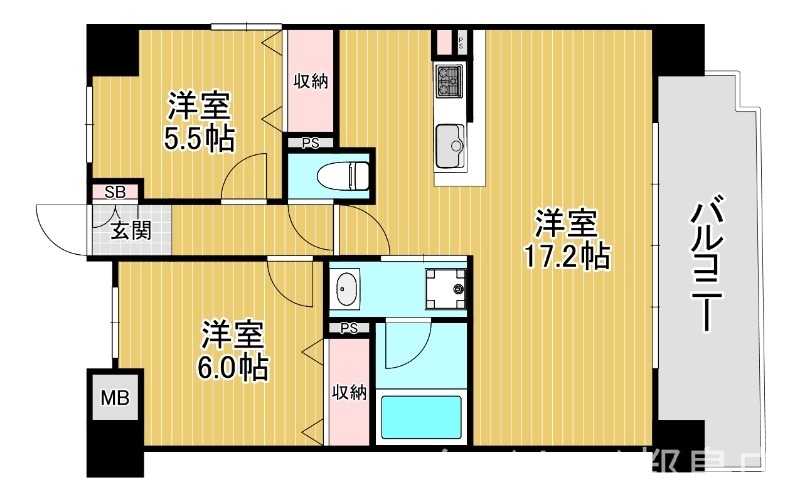 ＪＲ東西線 大阪城北詰駅 徒歩10分 10階建 築7年の間取り写真