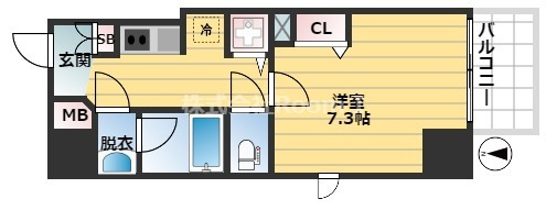 ララプレイス大手通LDの間取り写真