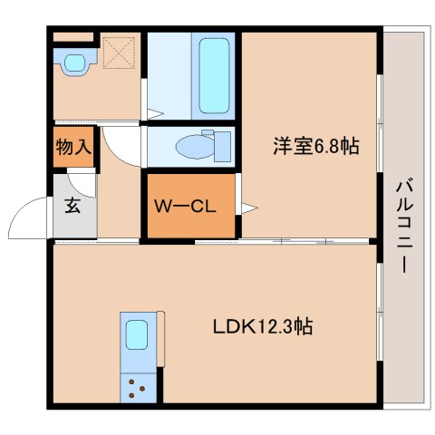 ＪＲ関西本線 奈良駅 バス乗車時間：15分 最寄りバス停で下車 徒歩3分 3階建 築2年の間取り写真