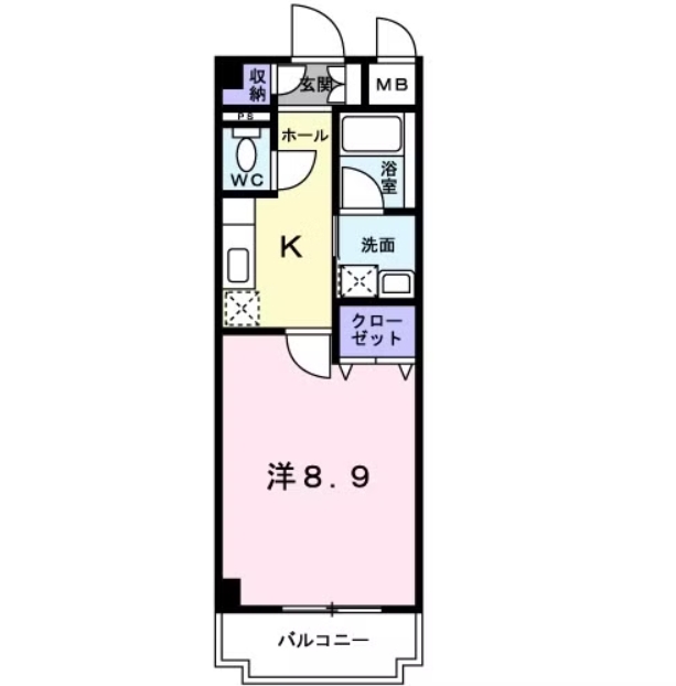 京王線 千歳烏山駅 徒歩10分 3階建 築21年の間取り写真