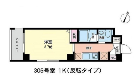 ＪＲ横浜線 町田駅 徒歩5分 9階建 築19年の間取り写真