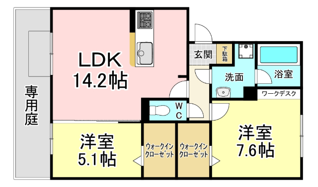 ＪＲ鹿児島本線 門司駅 徒歩8分 3階建 築1年の間取り写真