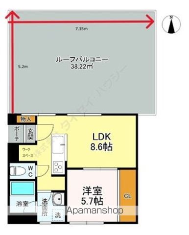 ＪＲ中央線 立川駅 徒歩16分 5階建 築34年の間取り写真