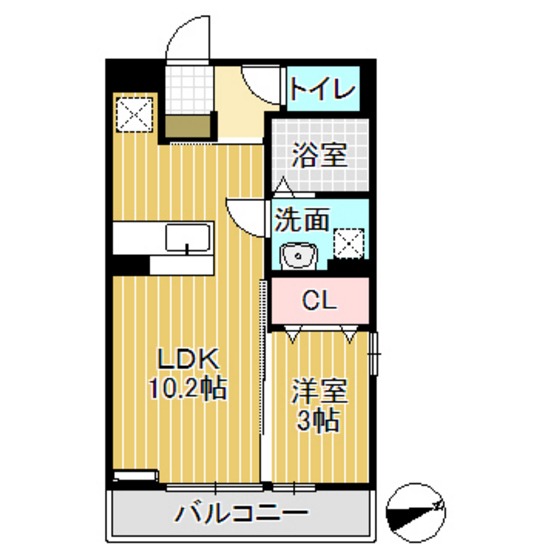 ＪＲ城端線 砺波駅 徒歩7分 3階建 築11年の間取り写真