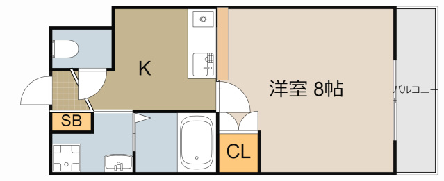 京阪本線 古川橋駅 徒歩11分 7階建 築27年の間取り写真