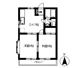 エクセレンス尾崎Ａの間取り