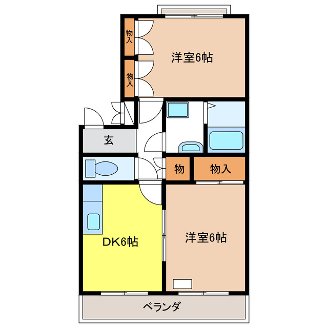 エスポワール村木Ａの間取り