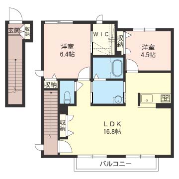 ラヴィエールIの間取り