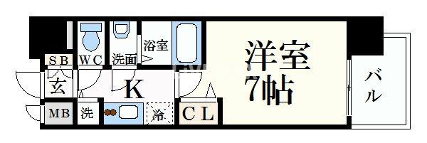 名古屋市中村区則武のマンションの間取り