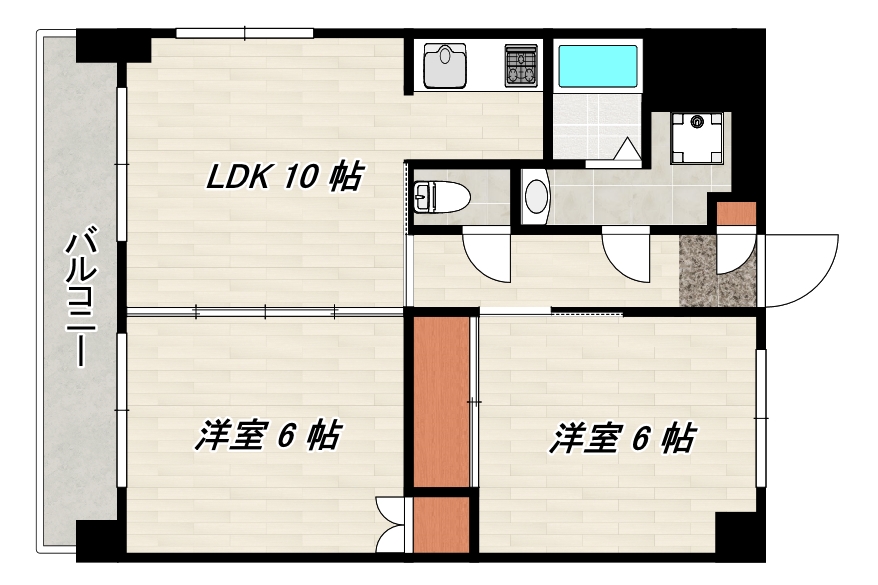 鹿児島市山之口町のマンションの間取り