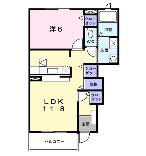 【大崎市古川穂波のアパートの間取り】