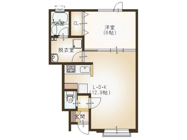 函館市戸倉町のアパートの間取り