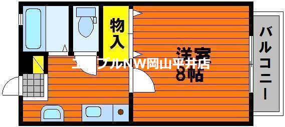 赤磐市河本のアパートの間取り