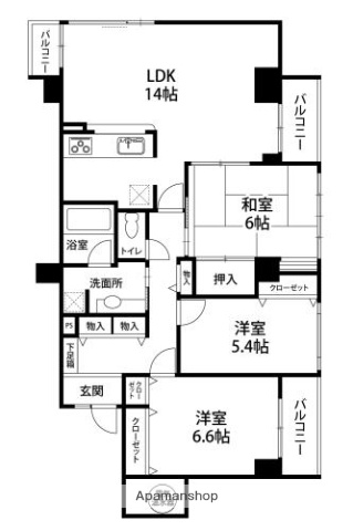 泉野ガーデンハウスの間取り