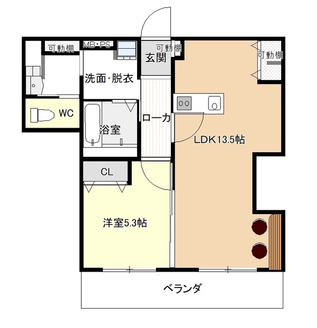 やすいコーポの間取り