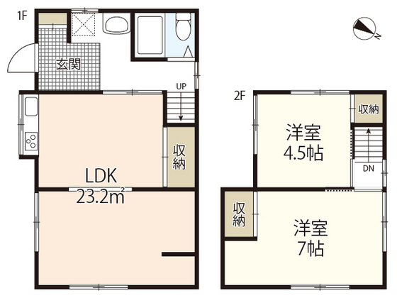 本浦町２－６戸建ての間取り