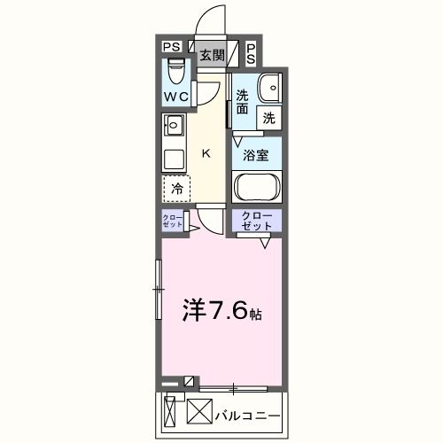 香芝市今泉のアパートの間取り