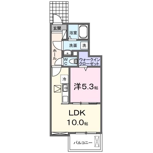 東松山市山崎町のアパートの間取り