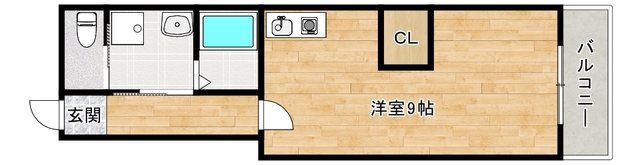 大阪市阿倍野区王子町のマンションの間取り