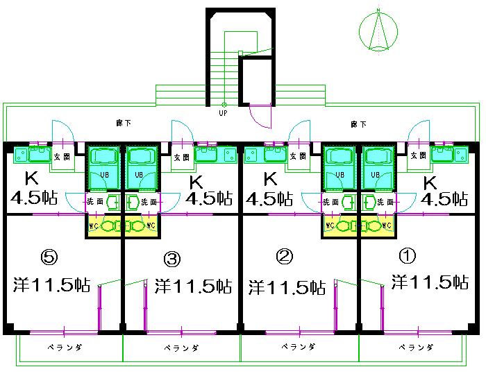 ハピネス８０８の間取り