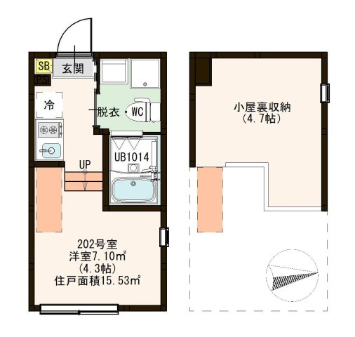 （仮称）保塚町2A　Designer sApartmentの間取り