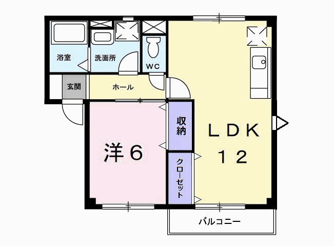 クレセントイワイの間取り