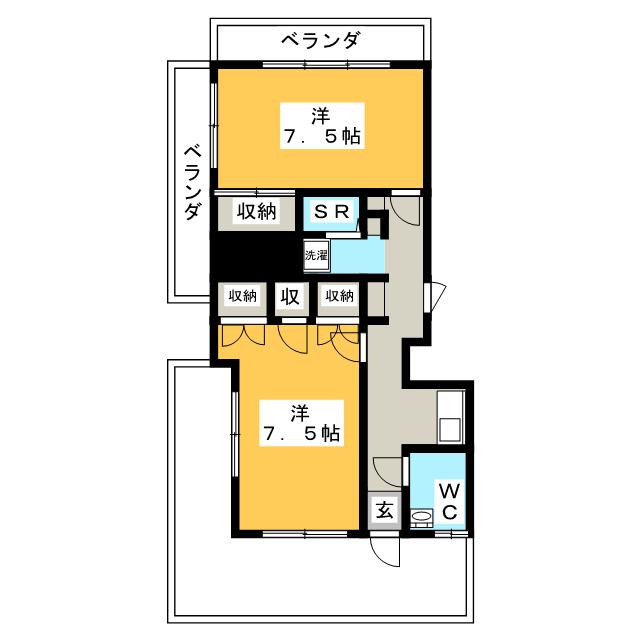 リフレッシュ住吉Ｂ号館の間取り