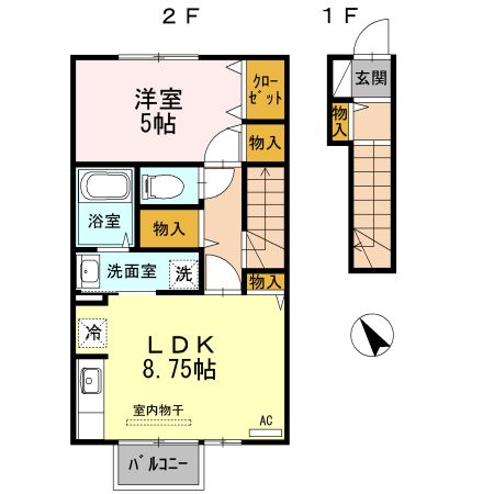 D-roomルフィーの間取り