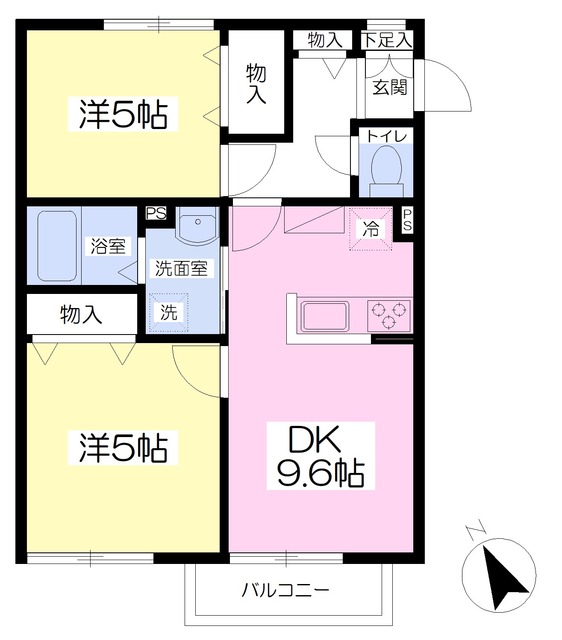 狭山市大字南入曽のアパートの間取り