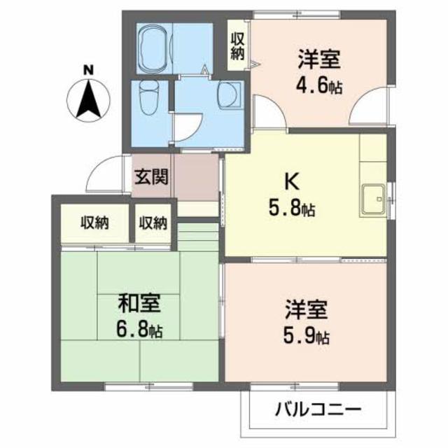 ヴィオラＳＩＮ　Ａの間取り