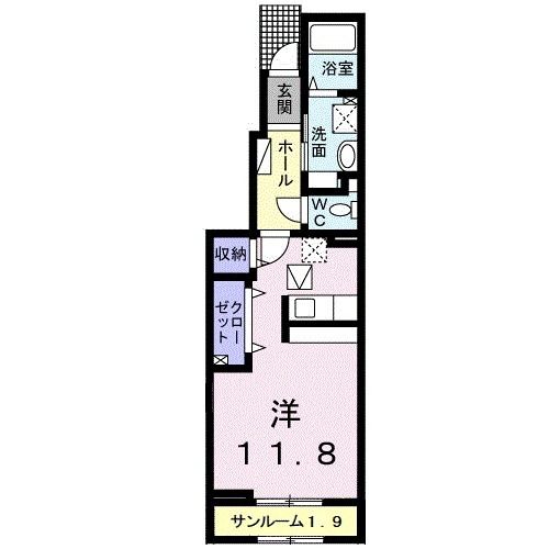 白石市郡山のアパートの間取り