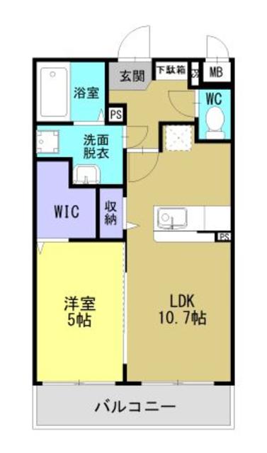 日置市伊集院町郡のマンションの間取り