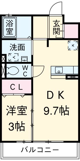 日進市米野木台のアパートの間取り