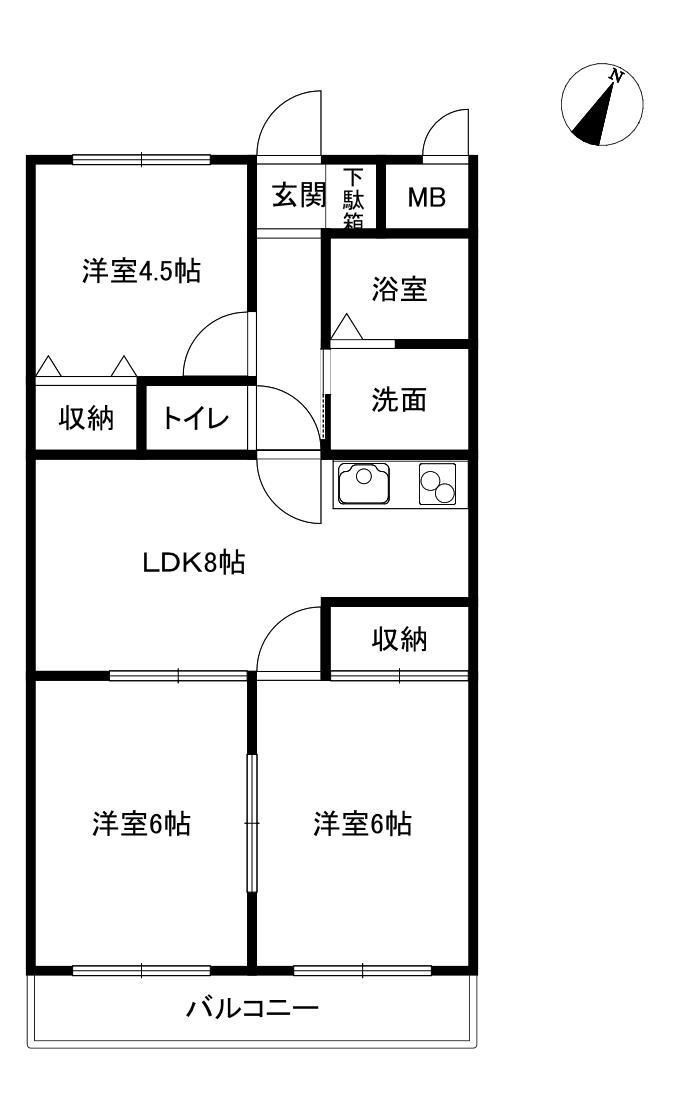 プラーフ夢野の間取り