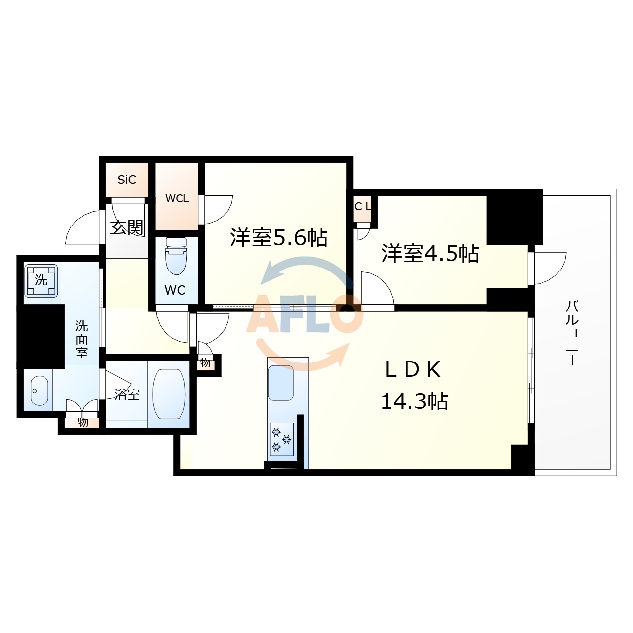 【シエリアタワー大阪堀江の間取り】