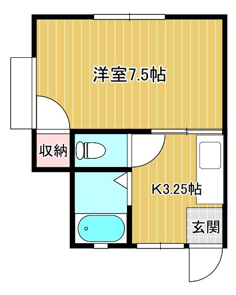 長岡市長峰町のアパートの間取り