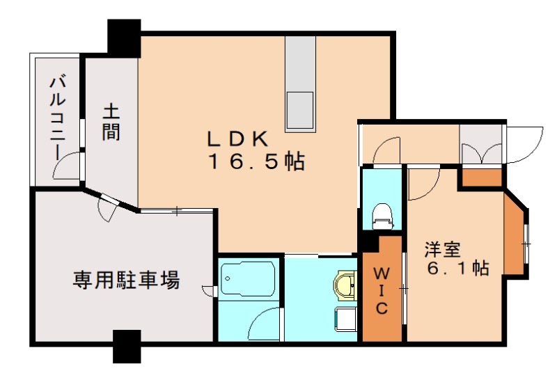 北九州市八幡西区光貞台のマンションの間取り