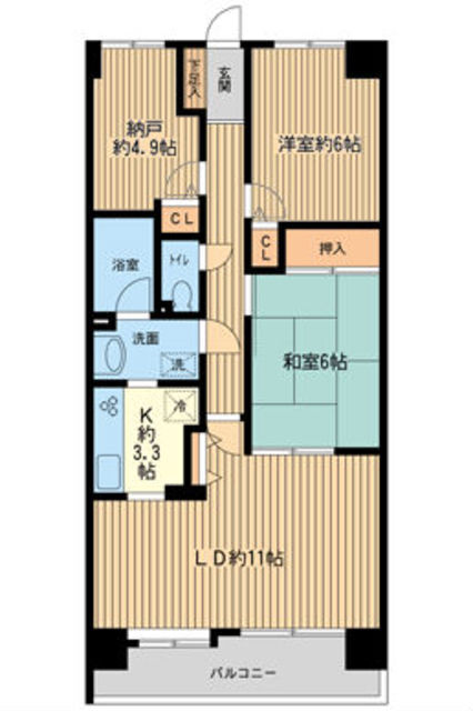 アジュール南まきが原の間取り