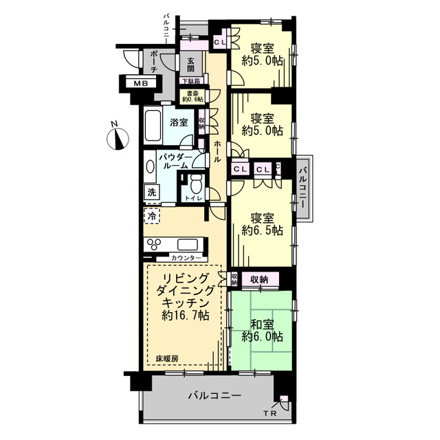 【オーベル茅ヶ崎ラチエン通りの間取り】