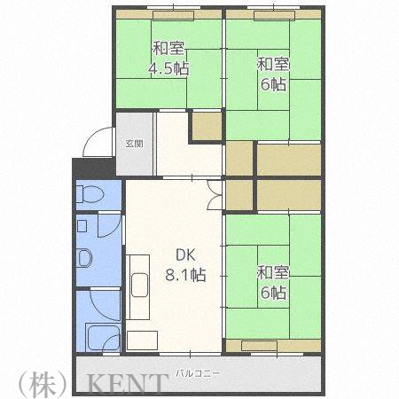 アルファスクエア山の手1号棟の間取り