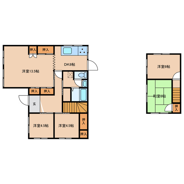 ストア 宮崎市不動産 2階建 ５DK 貸家ペット可。