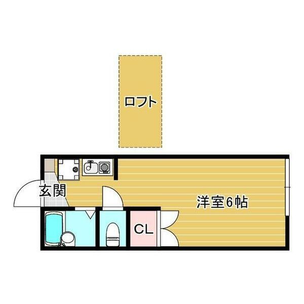 泉佐野市長滝のアパートの間取り