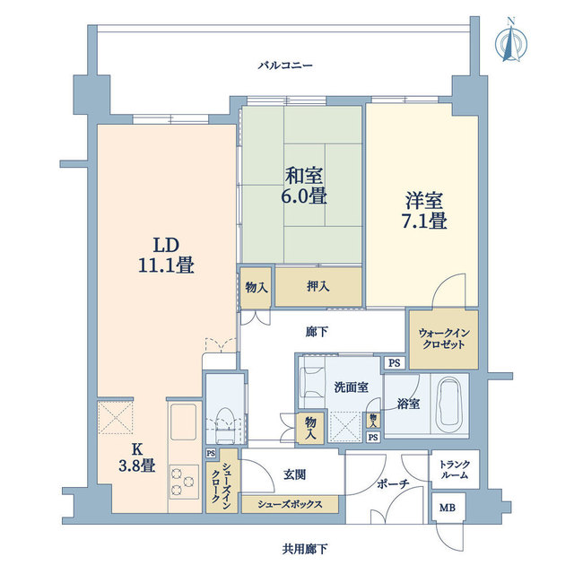 レフィナード嵐山の間取り