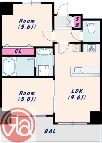 エステムエグゼ心斎橋の間取り