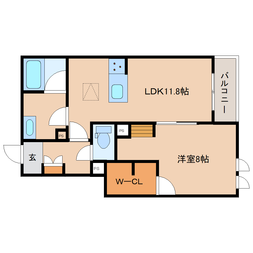 奈良市学園中のマンションの間取り