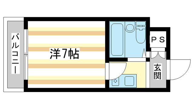 奈良市帝塚山のマンションの間取り