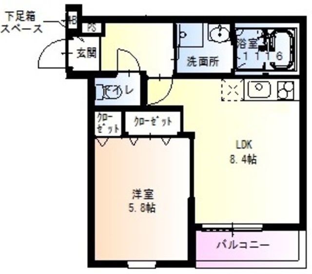 フジパレス中百舌鳥駅南の間取り