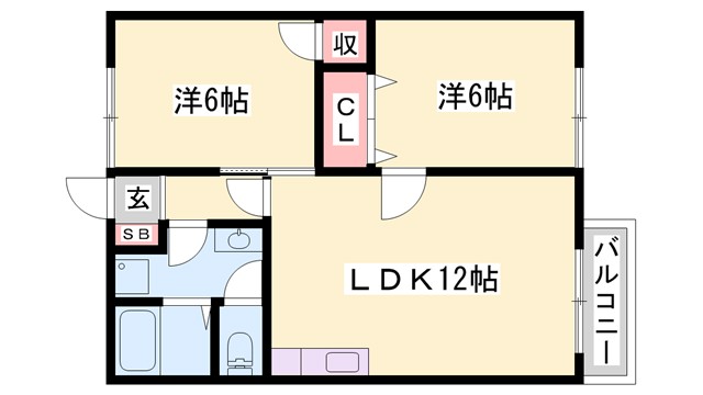 エンジェルコーポラスＡの間取り